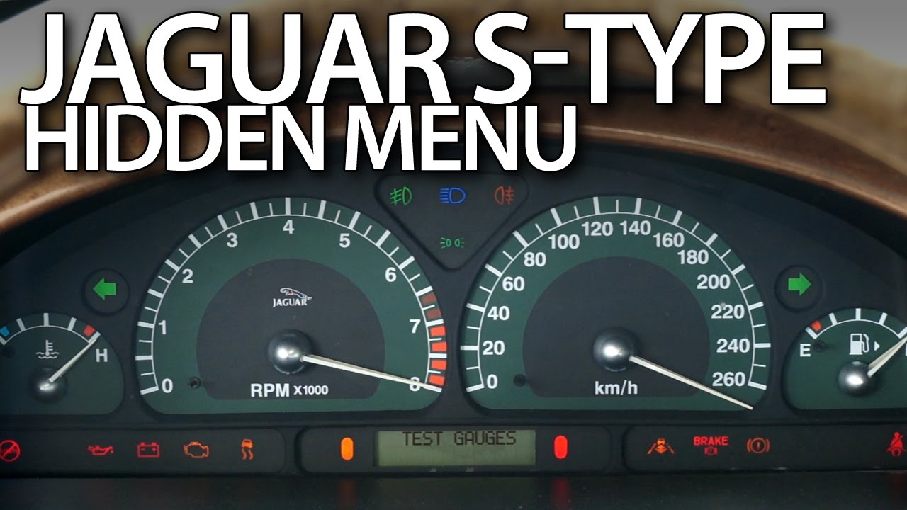 Jaguar S-Type hidden menu, instrument cluster test mode