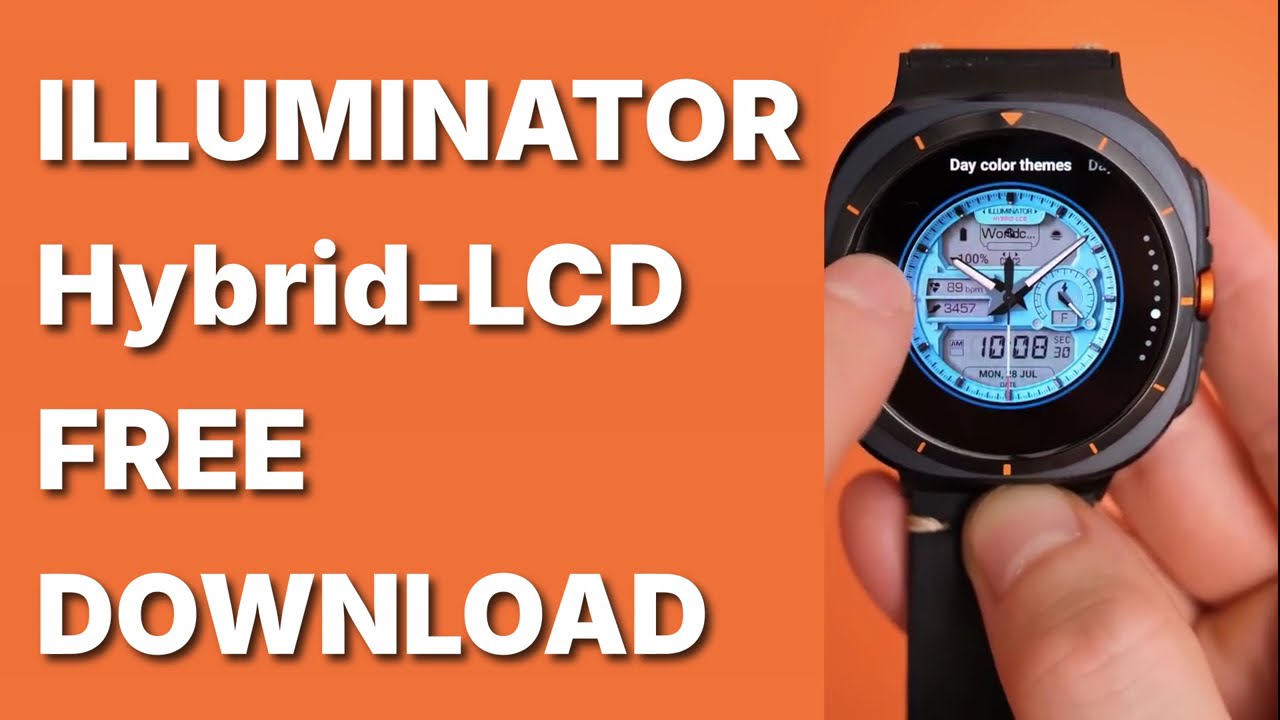 Illuminator Hybrid LCD Watch Face FREE Download (Wear OS)