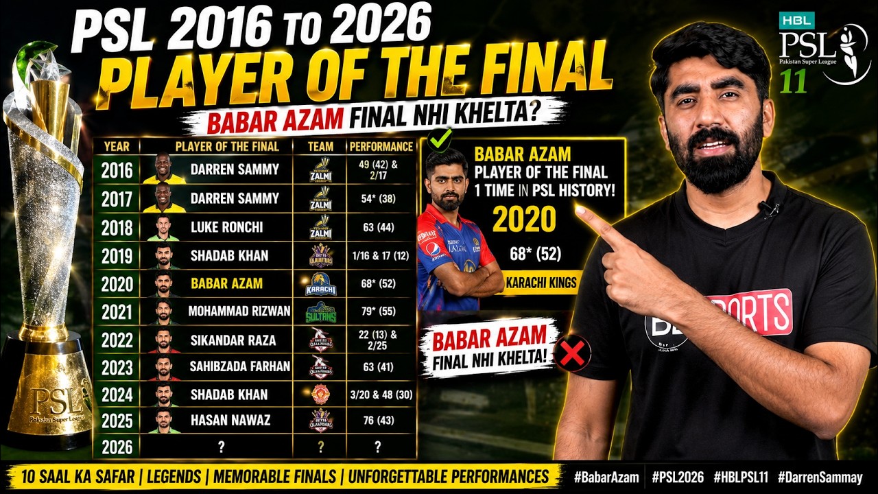 PSL Final Heroes List 2016-2026 | Kis Kis Nay Final Match Jitwaya?