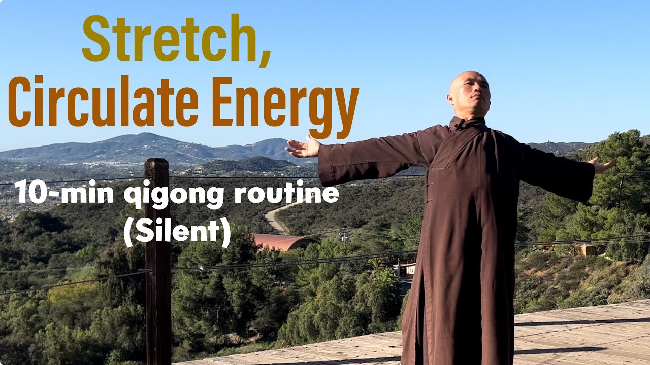 STRETCH and CIRCULATE ENERGY | 10-Minute Qigong Daily Routine (Silent)