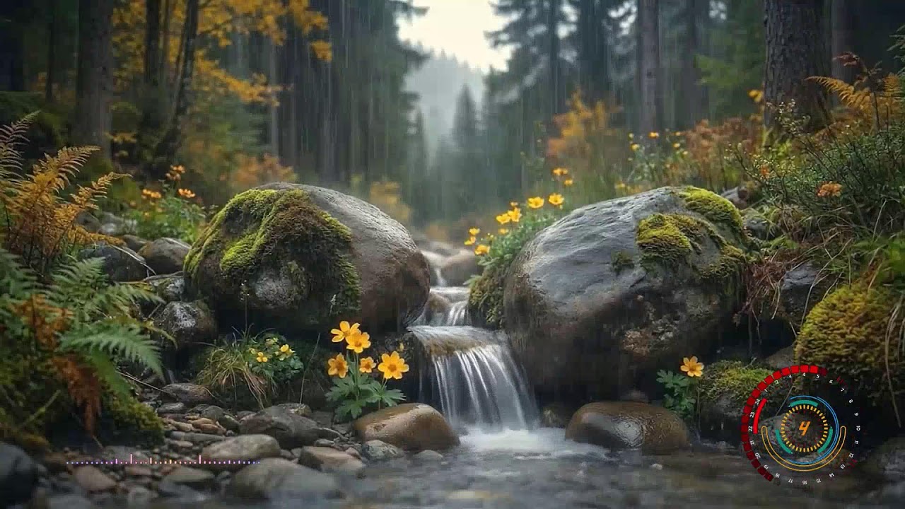 Serene River Flowing in Nature for Peaceful Sleep
