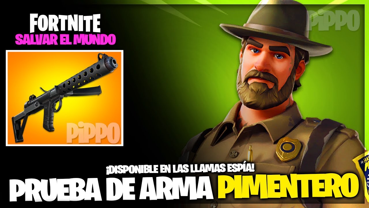 NUEVO SUBFUSIL PIMENTERO - PRUEBA DE ARMA - FORTNITE SALVAR EL MUNDO