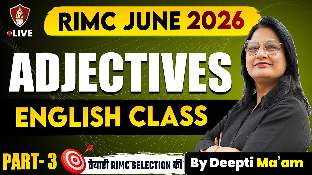 RIMC Entrance Exam Preparation | Adjectives English Grammar | RIMC Online Coaching 2026