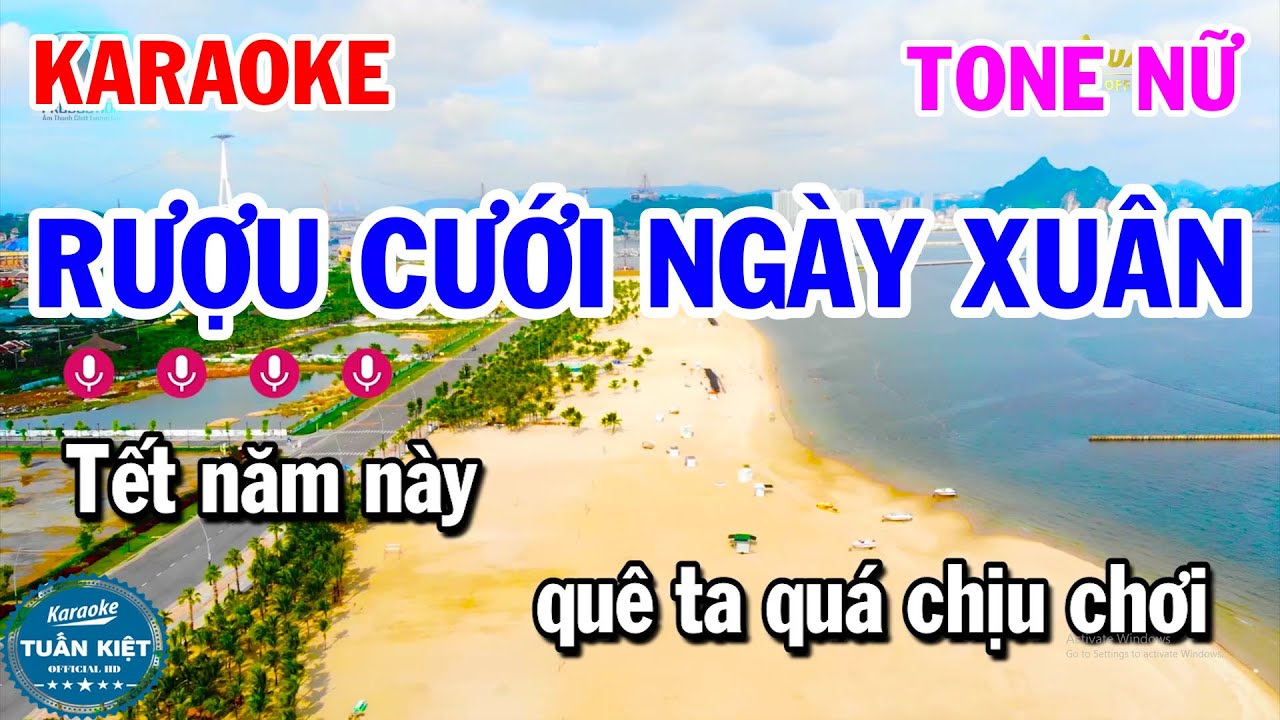 Karaoke Rượu Cưới Ngày Xuân Tone Nữ Nhạc Sống Cha Cha