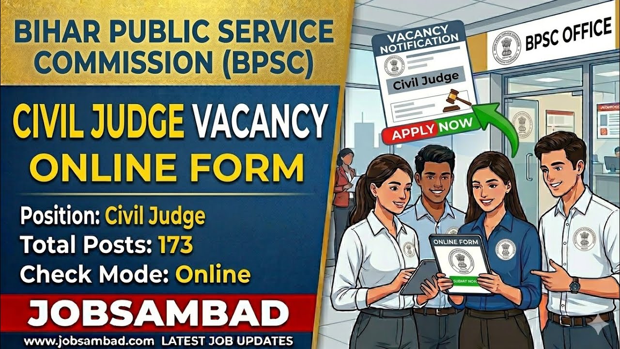 BPSC Civil Judge Recruitment 2026 | 173 Vacancies | Eligibility & How to Apply Online