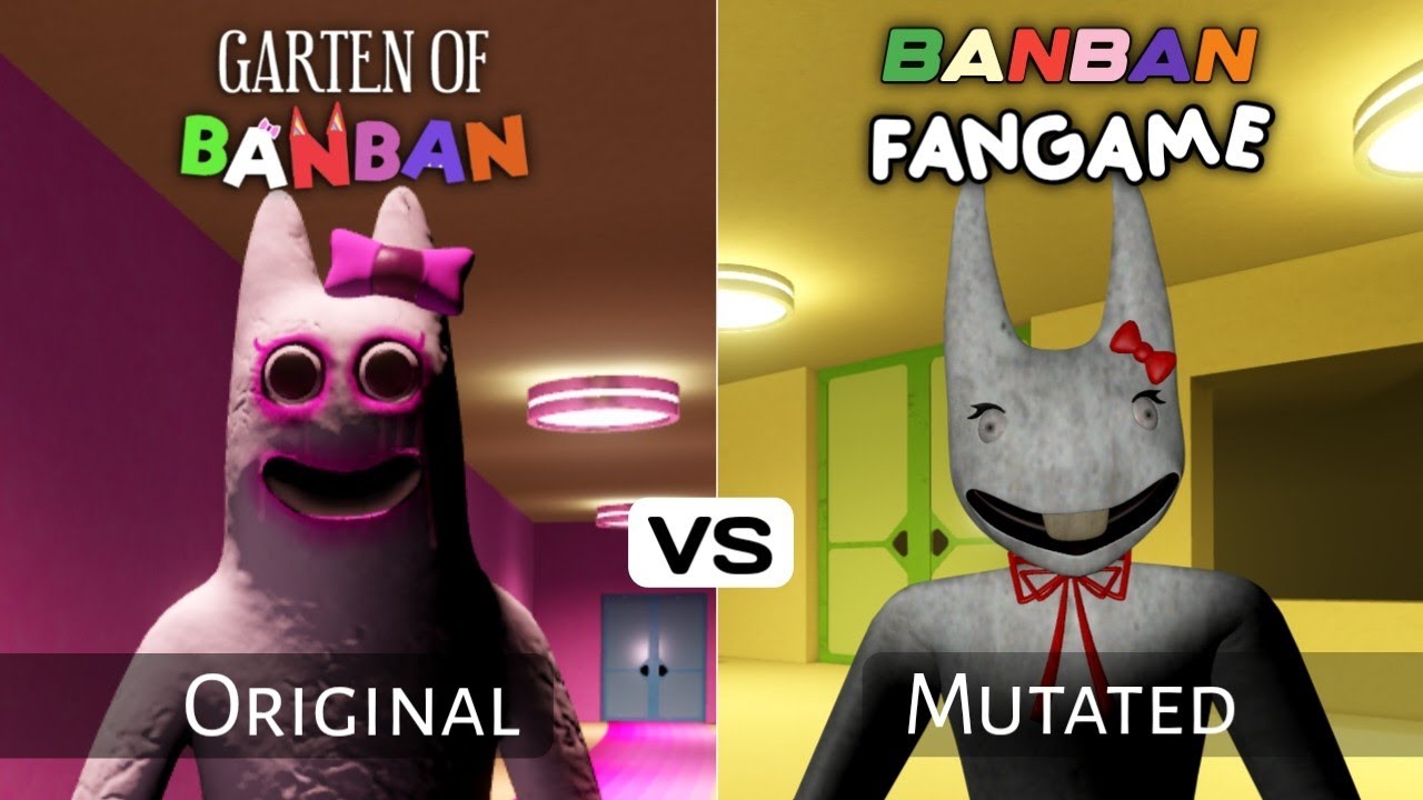 GARTEN OF BANBAN ALL CHASES + JUMPSCARES (ORIGINAL vs MUTATED)