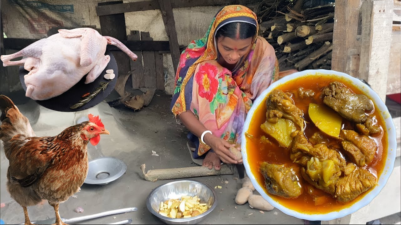পুরোনো দিনের মতো করে মাংস রান্না করলাম গ্রামীণ পদ্ধতিতে। village cooking Recip