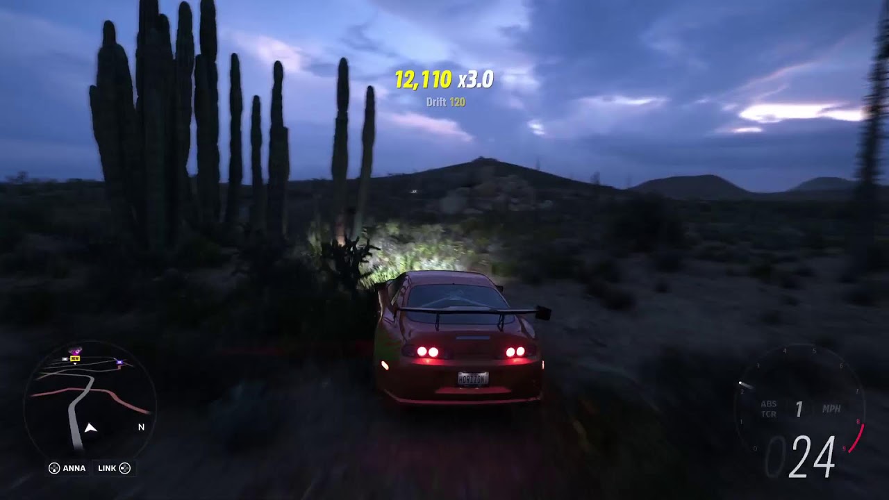 Drifting in Forza Horizon 5.
