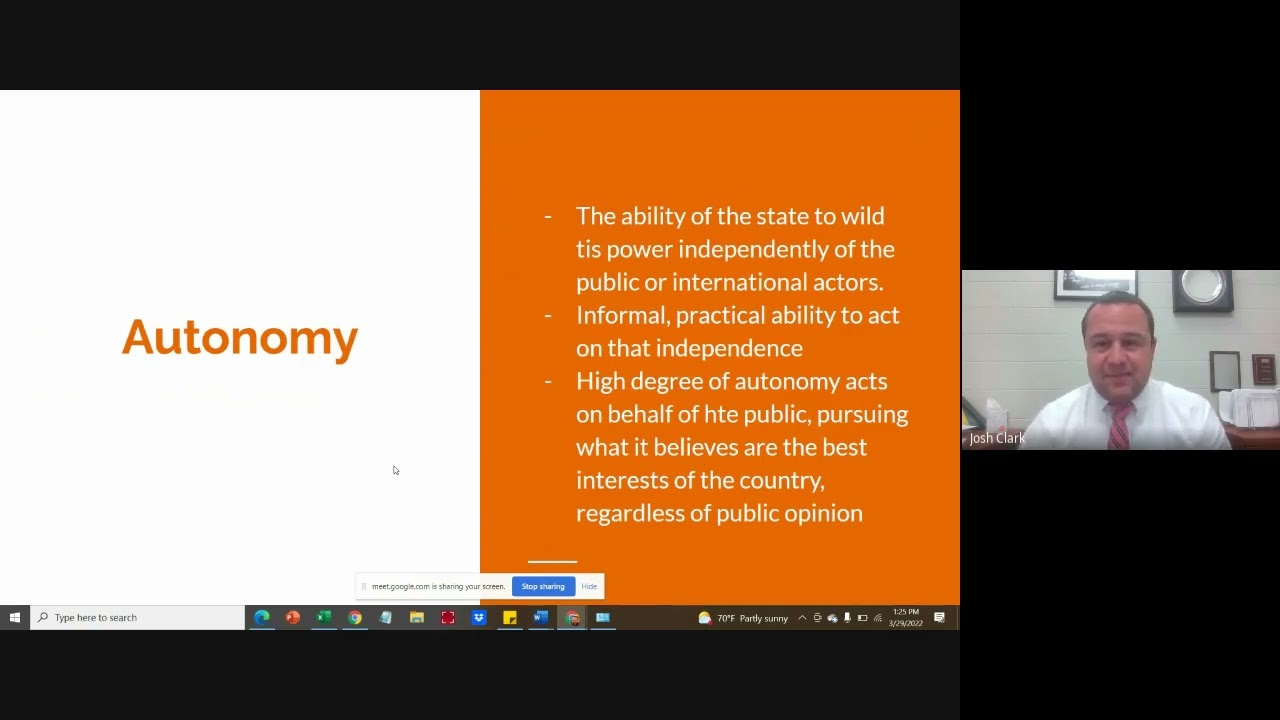 AP Comparative Quick Review #7: State - Capacity and Autonomy