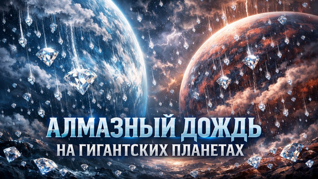 На гигантских планетах буквально льётся алмазный дождь 💎🌧️