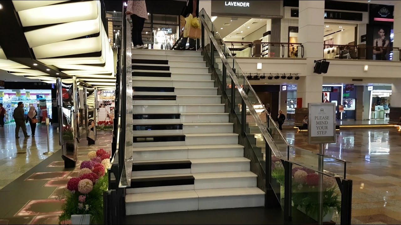 Piano Staircase - Grand Musical Stairs - Berjaya Times Square Shopping Mall, Kuala Lumpur, Malaysia