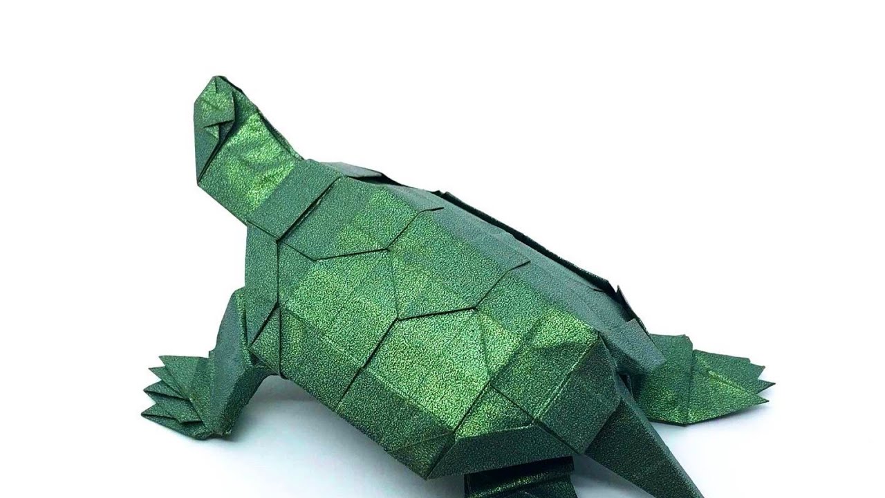 折り紙でカメを折ってみた　／ ORIGAMI TURTLE