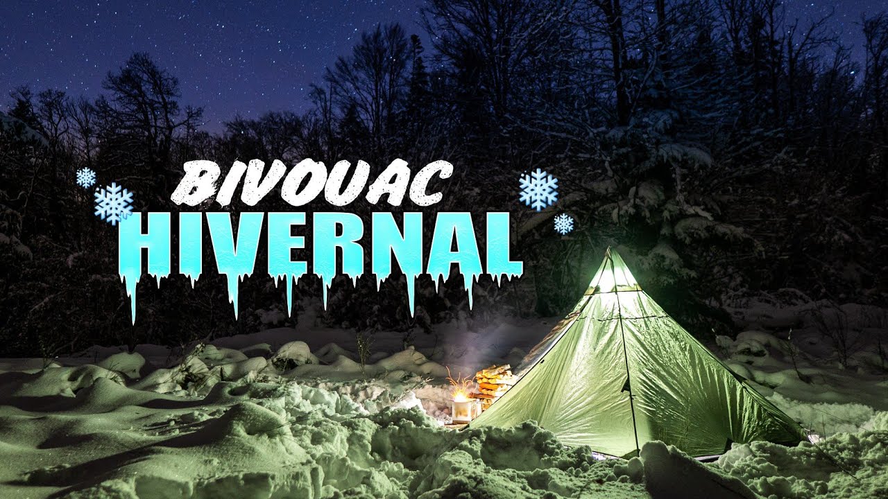 BIVOUAC dans la NEIGE et CUISINE au FEU de BOIS 🔥
