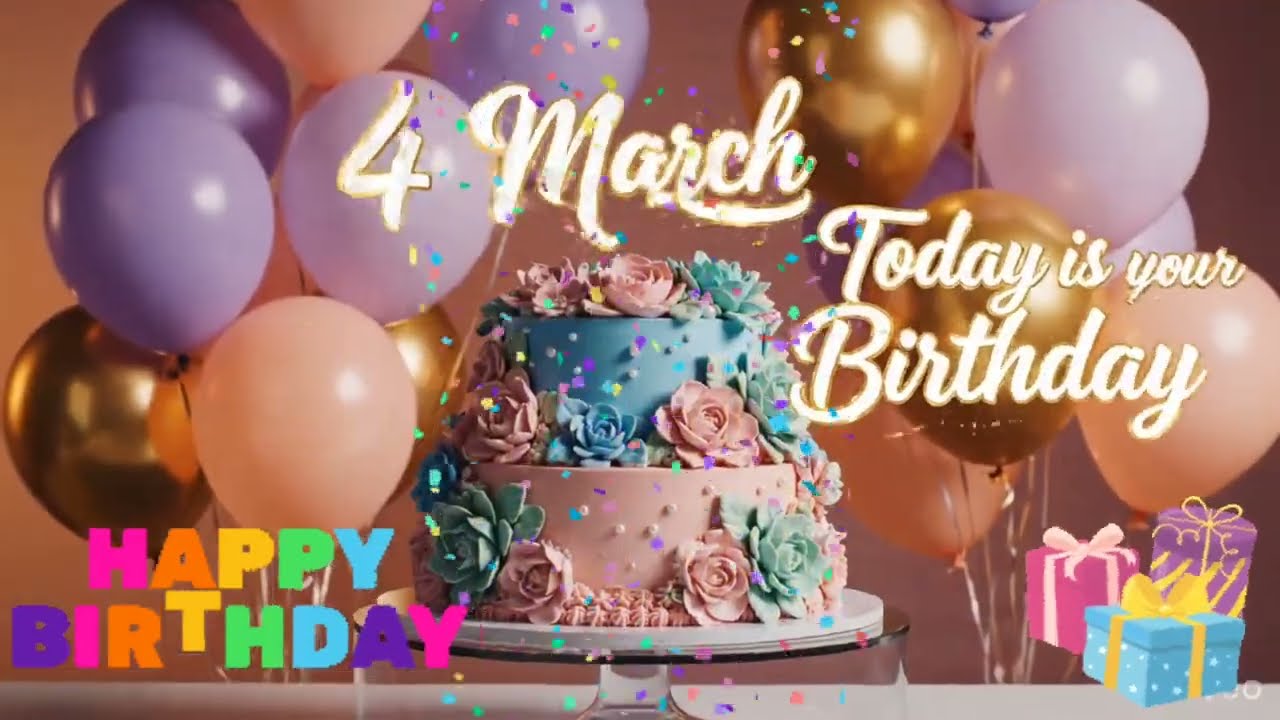 4 March| Happy Birthday| Best Happy Birthday Song|@Edit_with_Varghese 