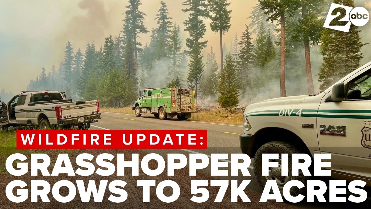 Площадь пожара Grasshopper в Орегоне рядом с горой Худ достигла 57 тысяч акров, ситуация на рубеж...