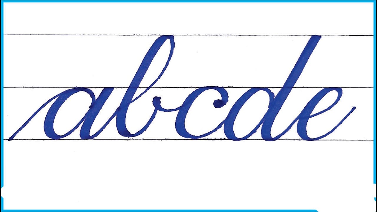 Easy to learn  English Calligraphy -Copperplate or Round Hand Script  a to z by Naveed Akhtar Uppal.