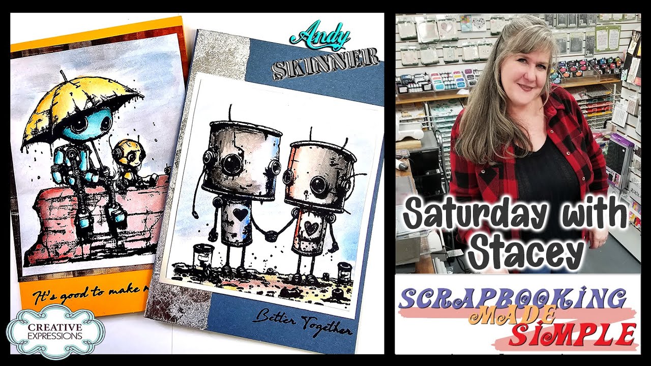 571 Creative Expressions and Andy Skinner, where whimsy meets wonderful!  Watercolor his new stamps
