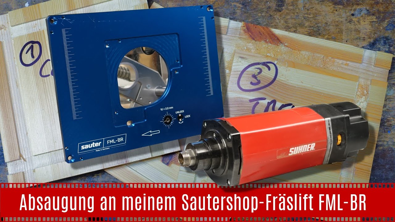 Absaugung an meinem Sautershop-Fräslift FML-BR