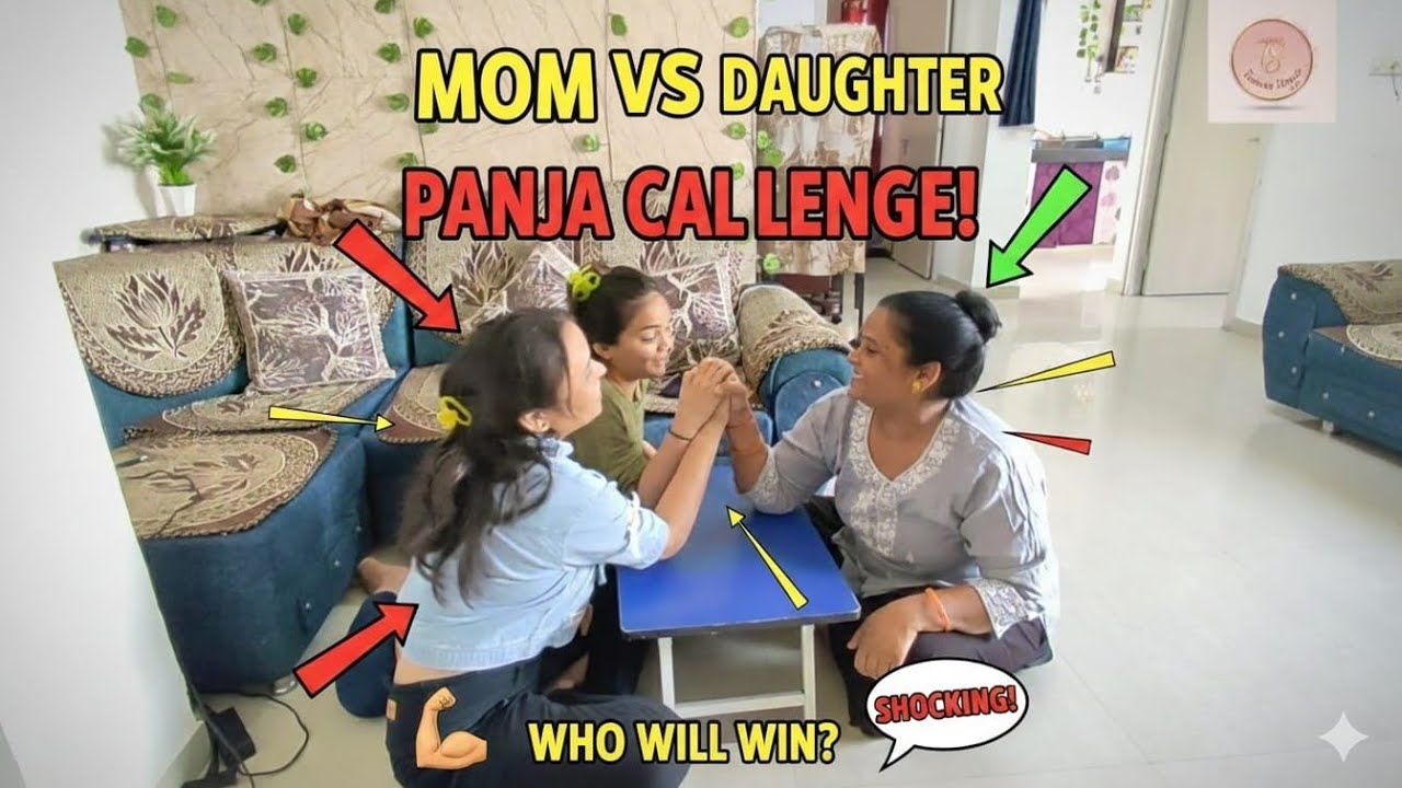Mom vs Daughter: Panja Challenge! 🦾 kaun jitega?Don’t underestimate Mom!😂 Panja Challenge with Mommy