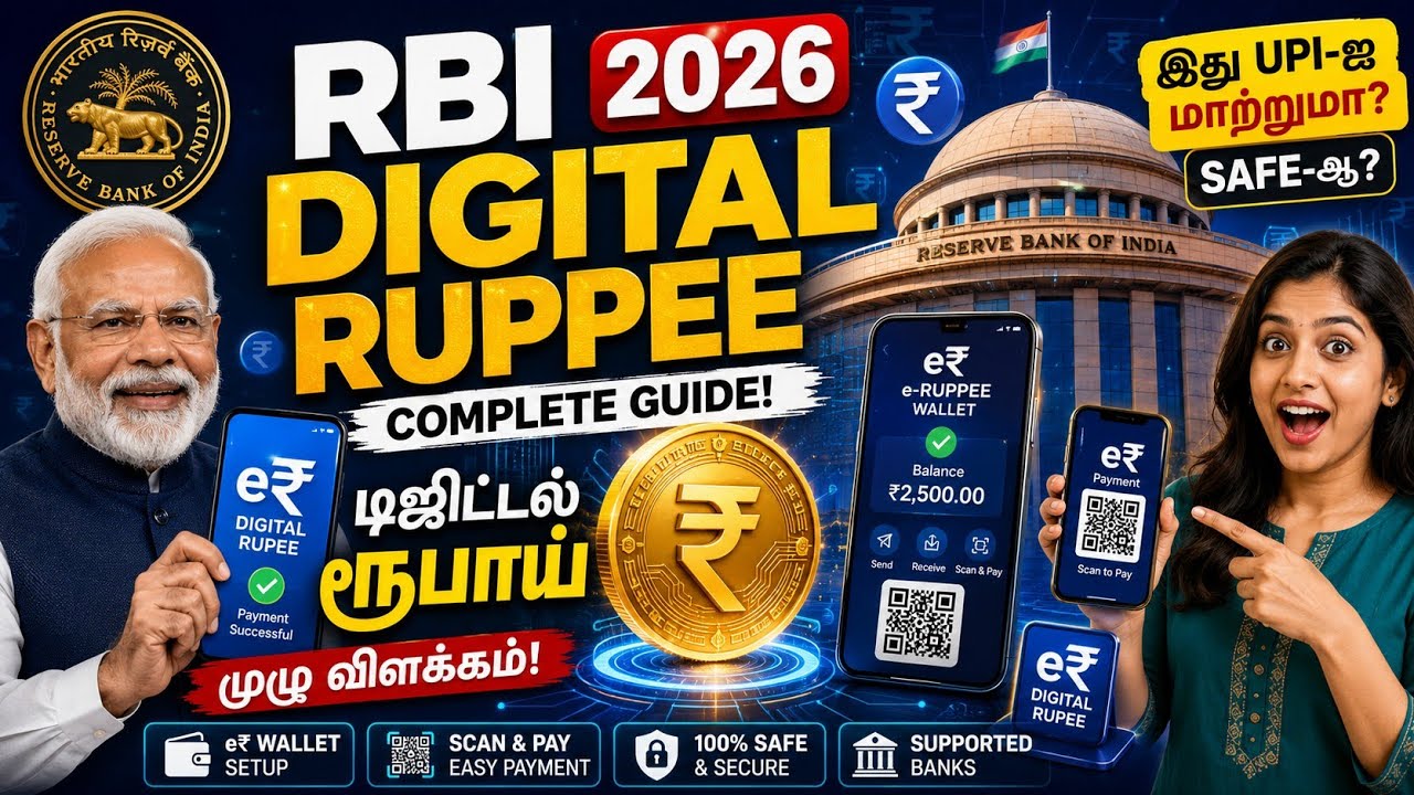 Цифровой рупий RBI 2026 &mdash; Как работает электронная рупия? | Настройка кошелька CBDC e-Rupee | UPI...