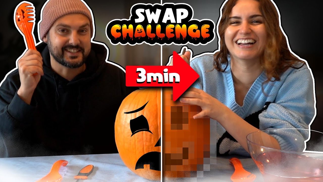 K&uuml;rbis schnitzen Challenge mit Kaan & Dania! 