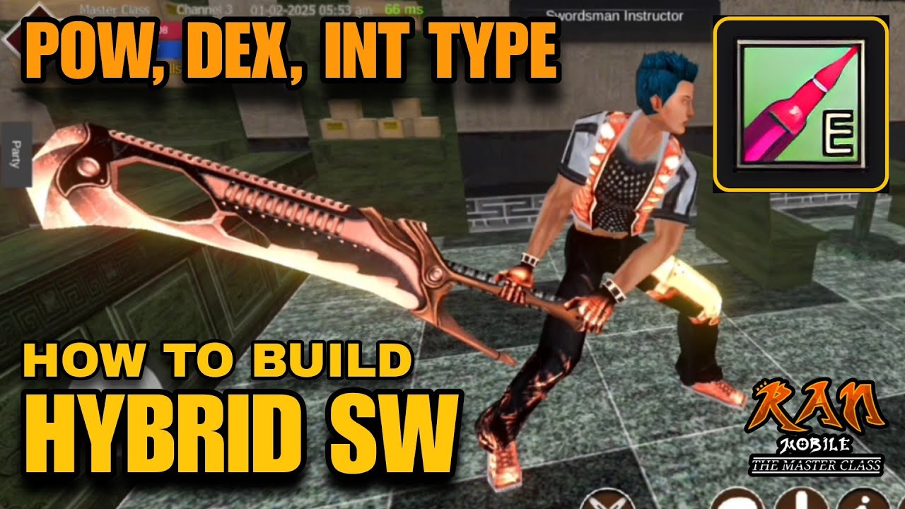 RAN Mobile: Th Master Class - POW, DEX, INT TYPE BUILD SWORDSMAN (HOW TO BUILD HYBRID SW?)