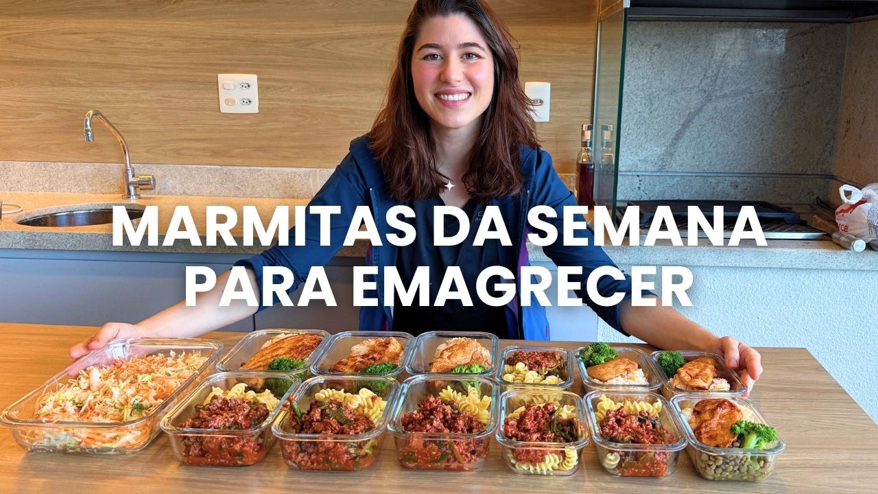 COMO EU FAÇO AS MARMITAS DA SEMANA (CARDÁPIO COMPLETO, FÁCIL E SAUDÁVEL)