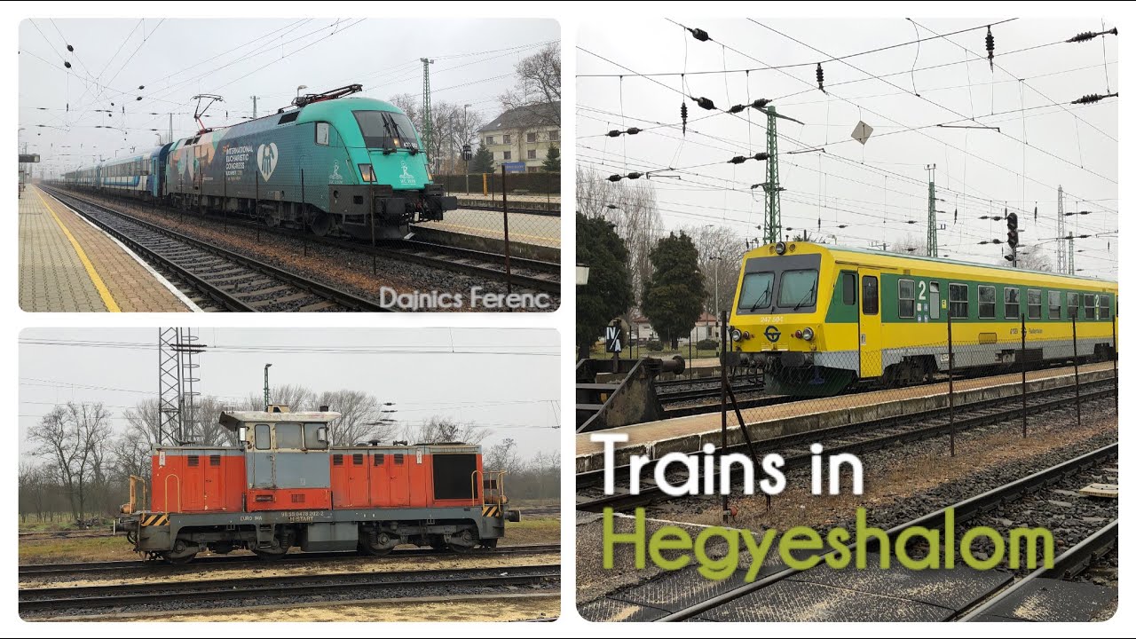 Trains in Hegyeshalom | Vonatok Hegyeshalomban | Züge in Hegyeshalom | 4K UHD Video