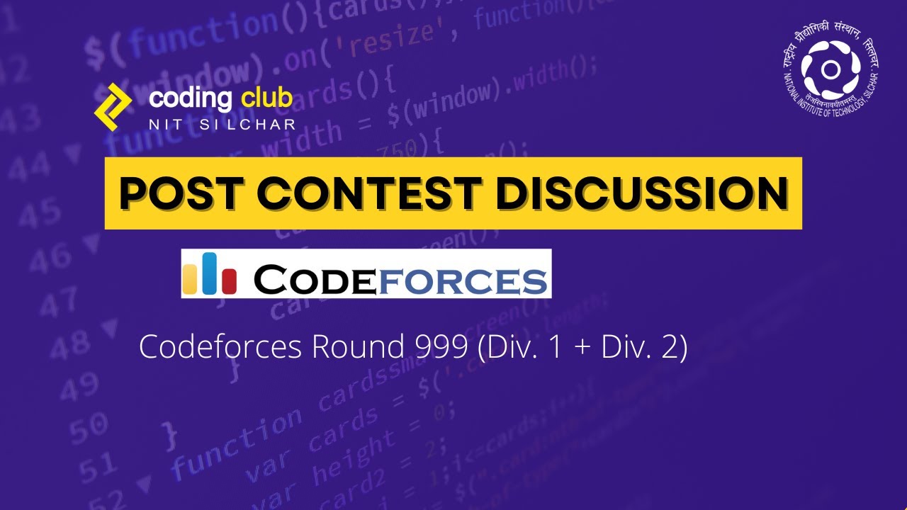 Codeforces Round 999 (Div. 1 + Div. 2) Solutions - A,B,C,D by Coding Club NIT Silchar