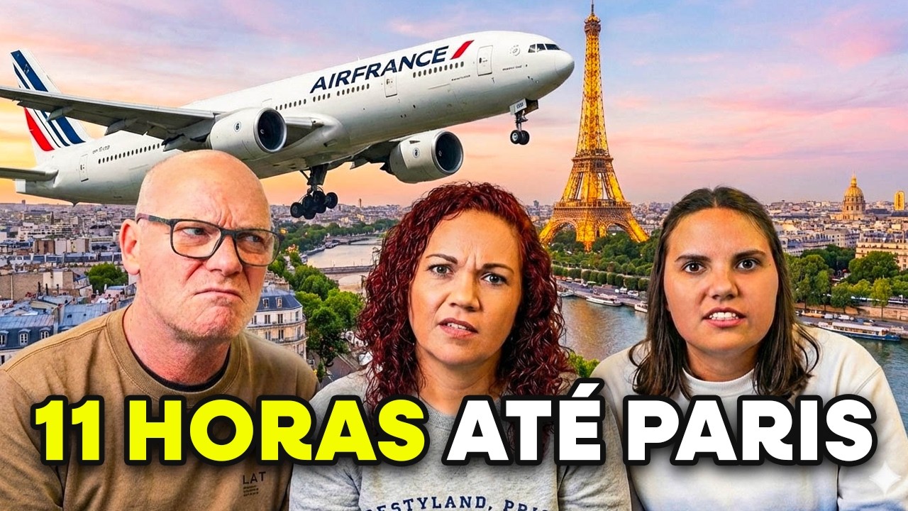 Como é o voo de 11 HORAS para PARIS na Air France
