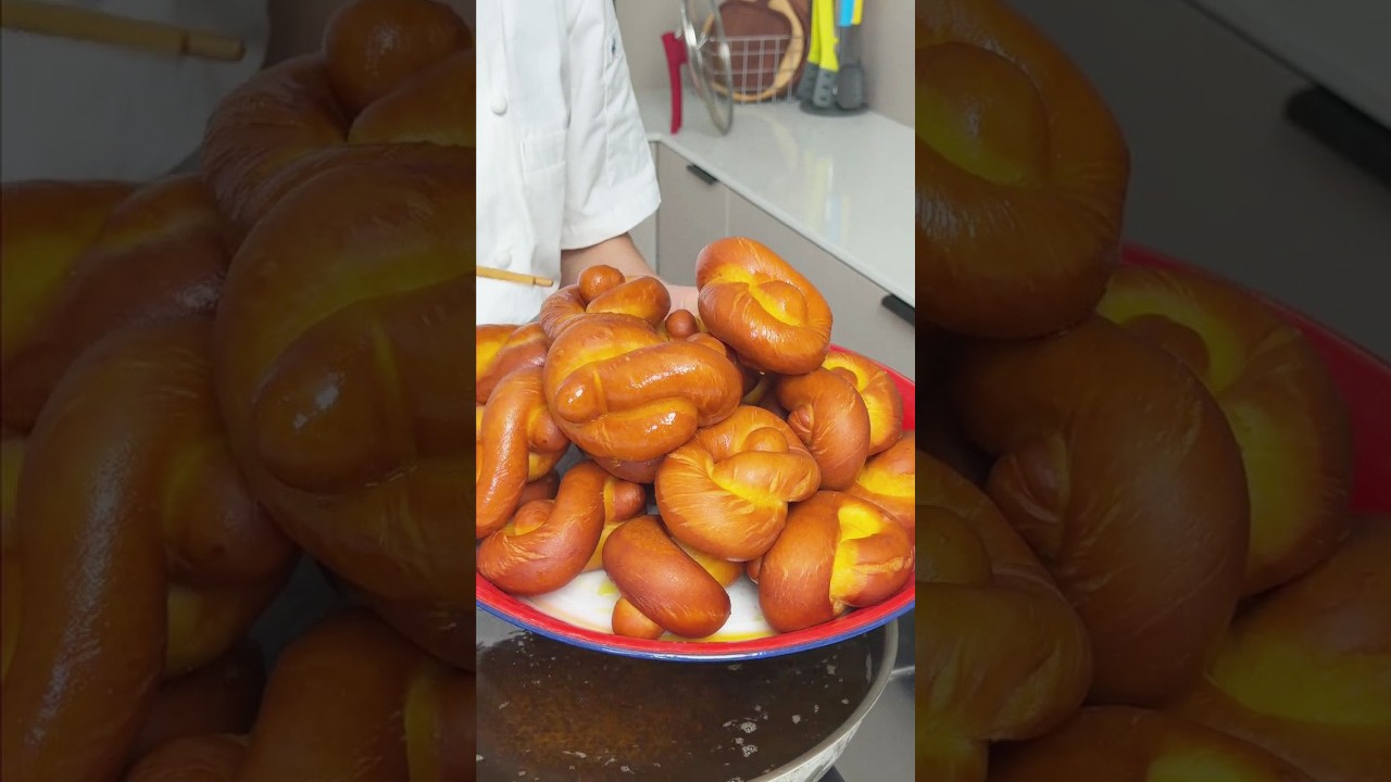 Pumpkin Egg Yolk Twisted Doughnuts | Soft & Crispy Chinese Mahua