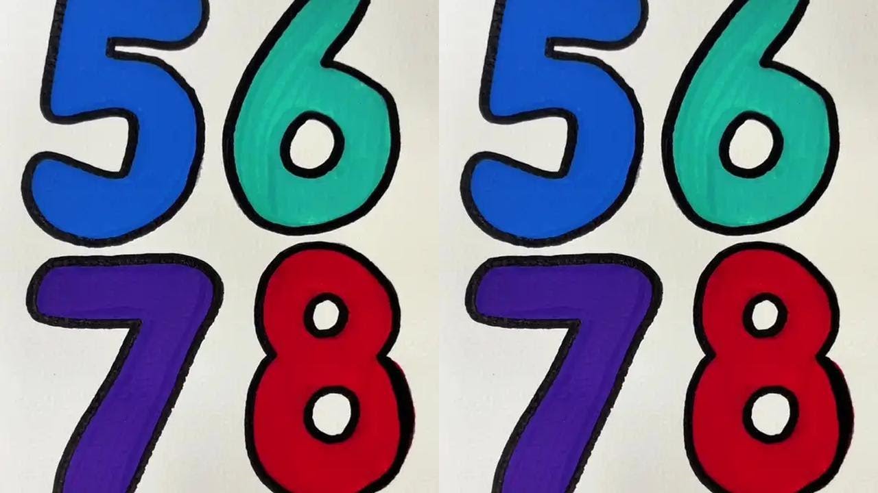 Acrylic marker pen numbers