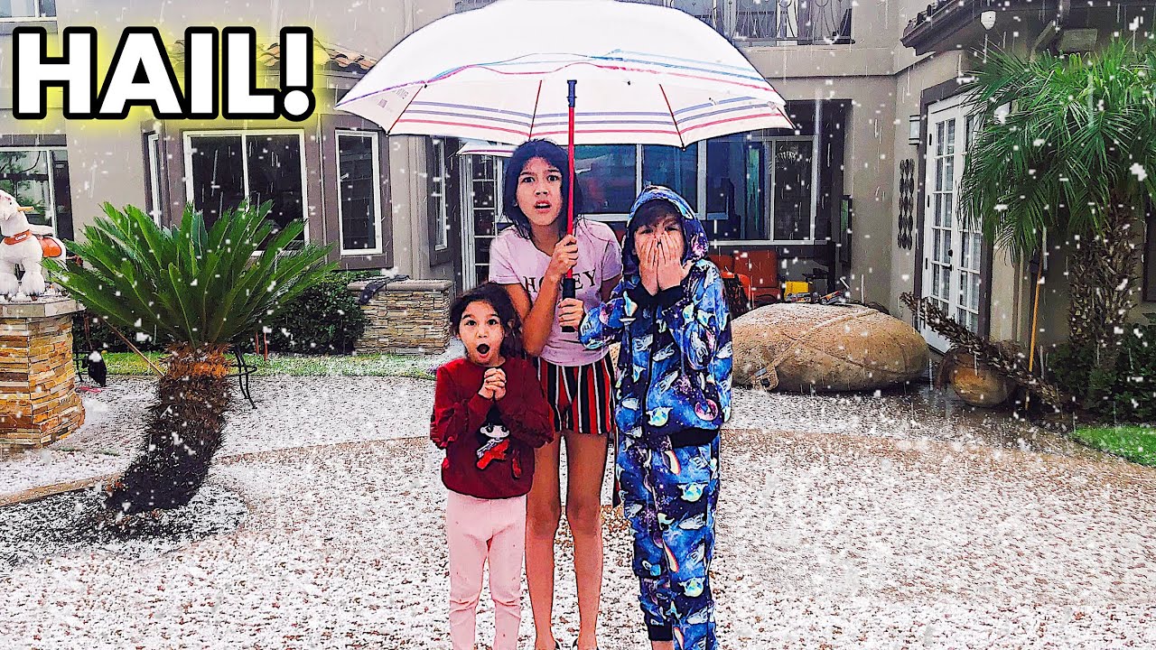 Heavy Hail Destroyed Our House!! **SCARY** | Familia Diamond