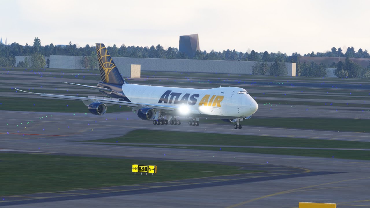 Dangerous Landing!!! Boeing 747 Touches Down at a Small Airport