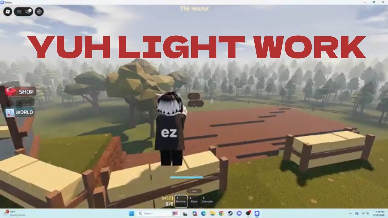 Playing Protect The House From Monsters in roblox