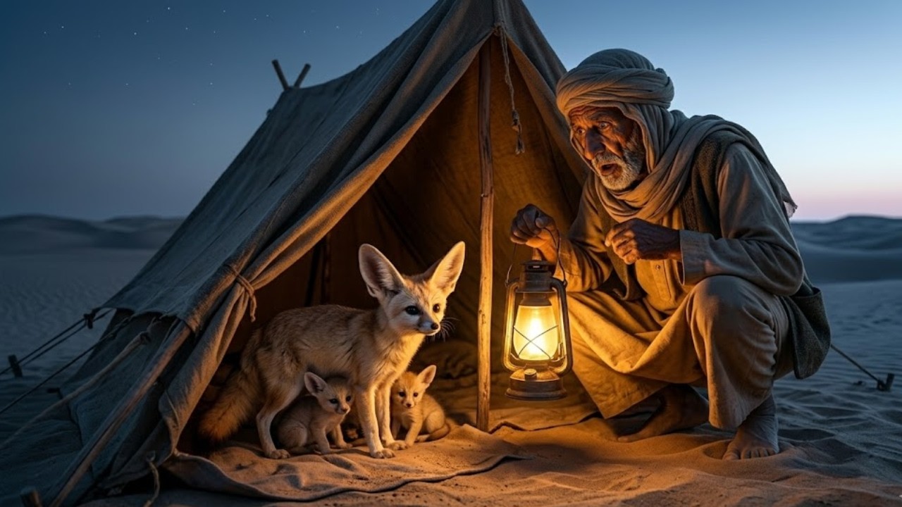 A Desert Fox Entered His Tent at 3 AM with His Cubs — What He Found the Next Day.