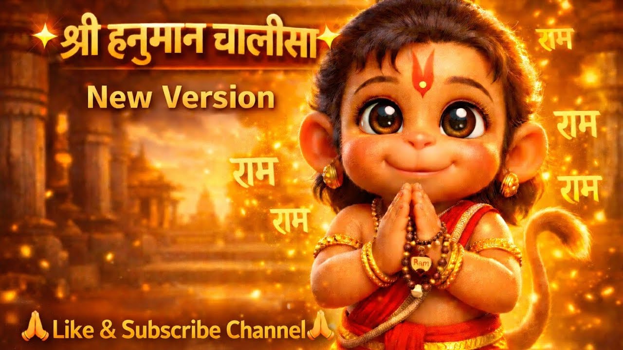 श्री हनुमान चालीसा | 3D Cute Bal Hanuman Animation | New Version | पढ़ते ही संकट दूर 🙏
