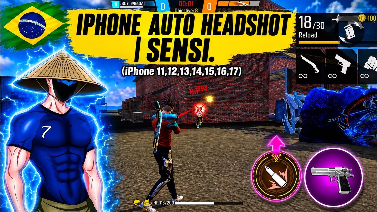 Лучшие настройки Free Fire для iPhone для 100% хедшотов ⚙️ DPI Чувствительность OB54 (от iPhone 1...