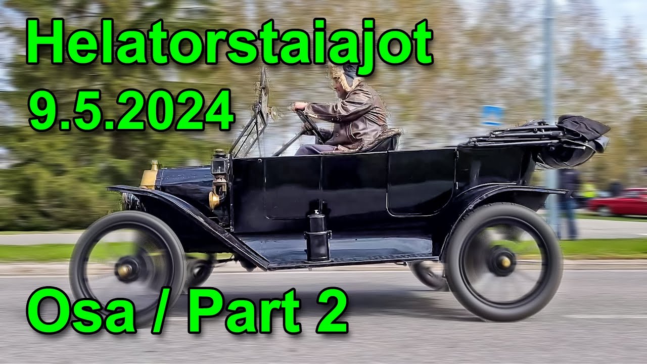 Museoautoajot, Vintage autot, OSA 2. Hotelli. Gustavelund, Tuusula. Autojen esittelyt ja lähtö.