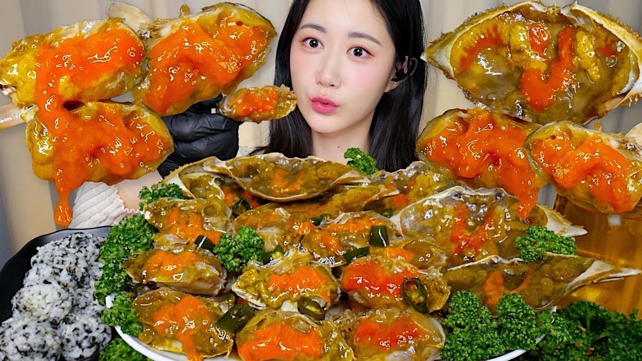 홍시 아니고 알배기 간장게장입니다😆🧡🦀간장게장 먹방 Soy Sauce Marinated Crab カンジャンケジャン | Mukbang ASMR
