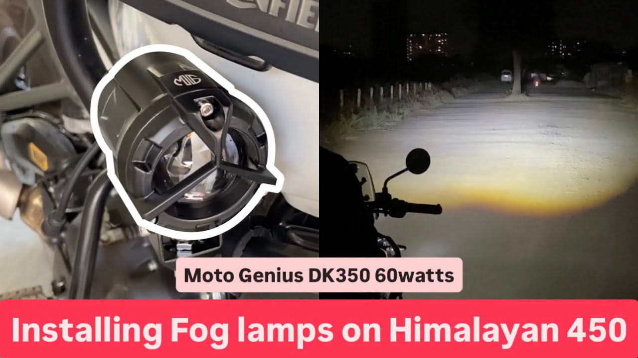 Himalayan 450 Fog Light Install | Better than Stock ? ( Moto Genius DK350 ) #himalayan450 #foglamp 