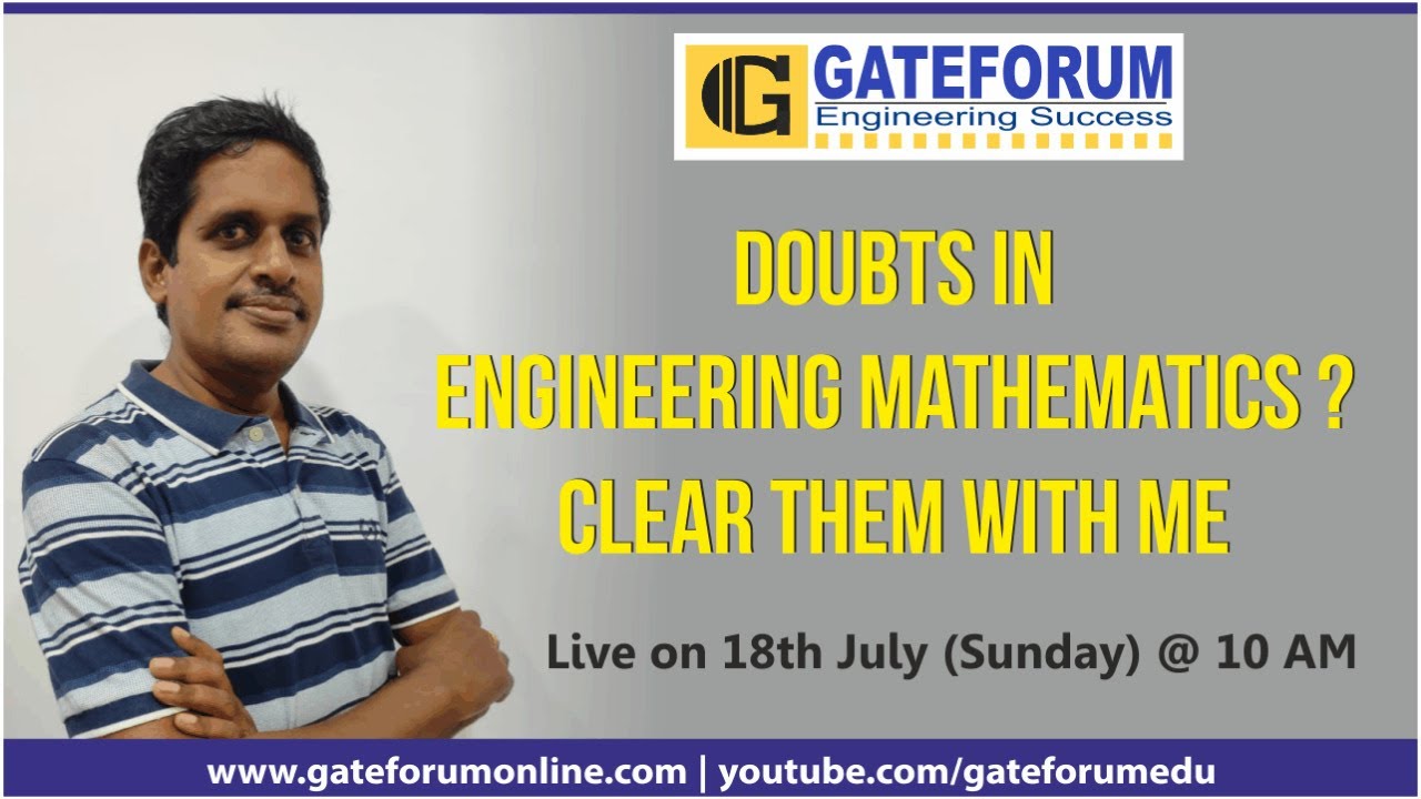 GATE 2022 Live Sessions I Engineering Mathematics Doubt Clarification Session