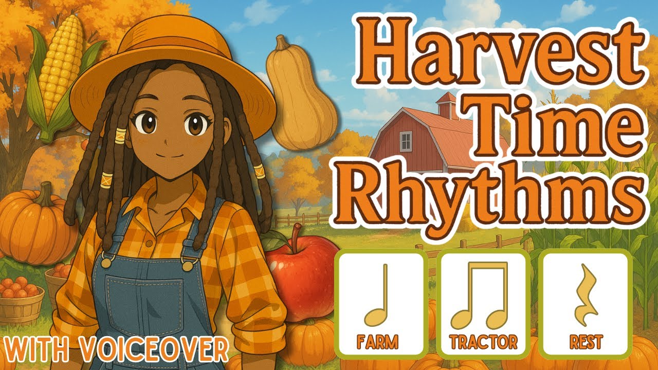 Harvest Time Rhythms | Fall Time | Music Rhythm Play Along | With Voiceover