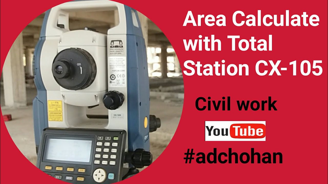 How to Calculate Area with Total Station, Area calculate with Total Station CX-105, Area Calculate,