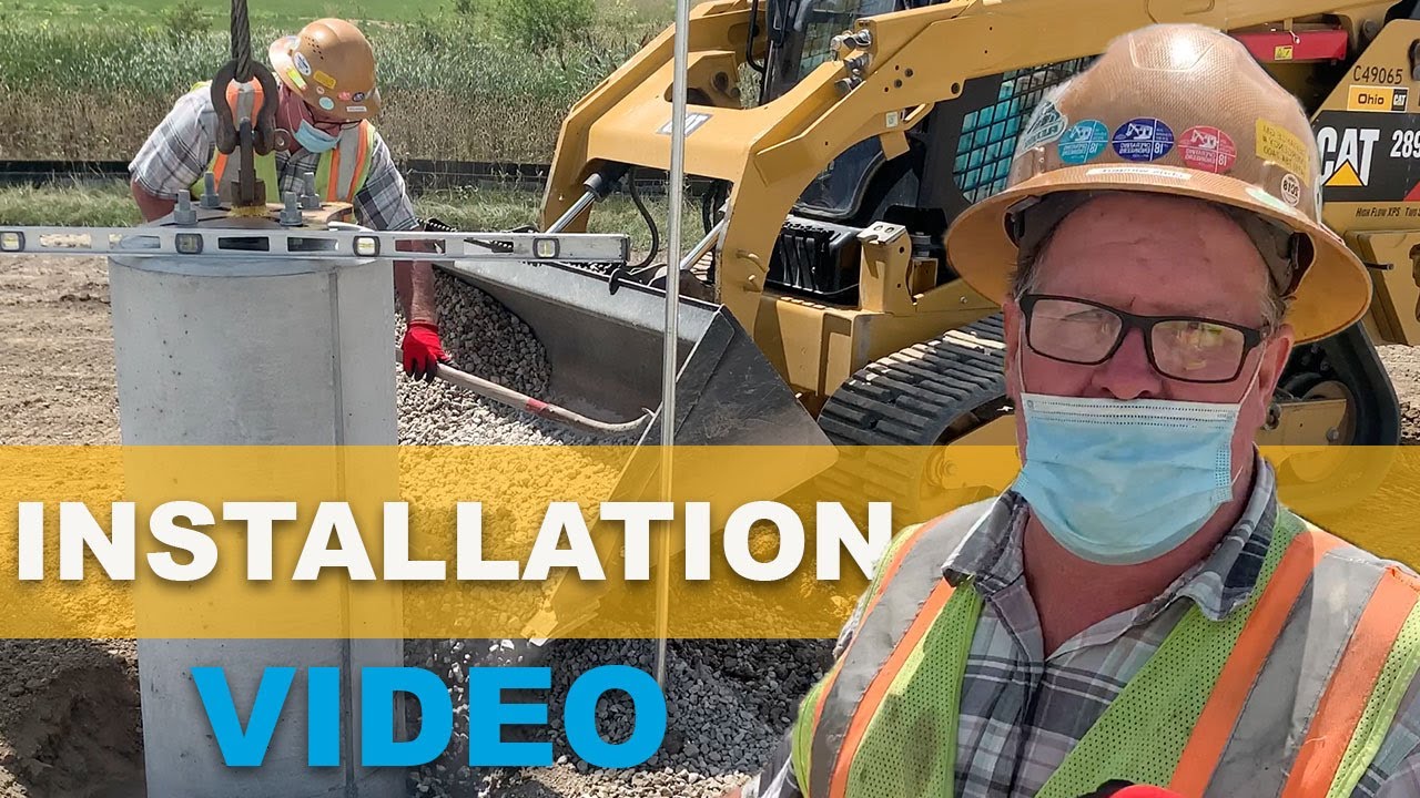 Precast Light Pole Base Installation (Installation Video)