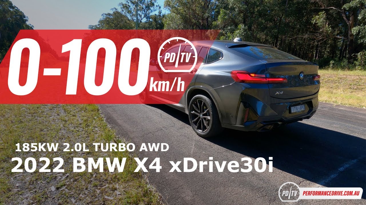 BMW X4 xDrive30i 2022 года, разгон от 0 до 100 км/ч и звук двигателя