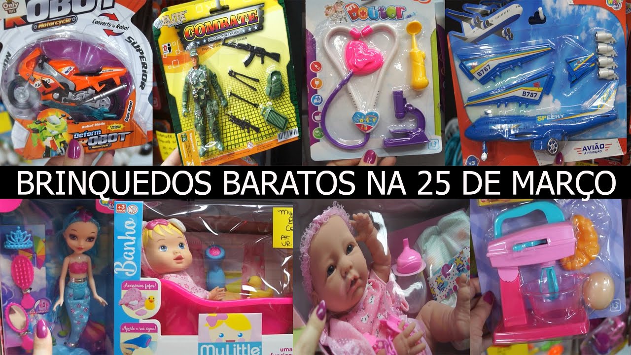 BRINQUEDOS BARATOS NA 25 DE MARÇO - VENDE VAREJO E ATACADO - LOJA REI DOS INFLAVEIS NA 25 DE MARÇO