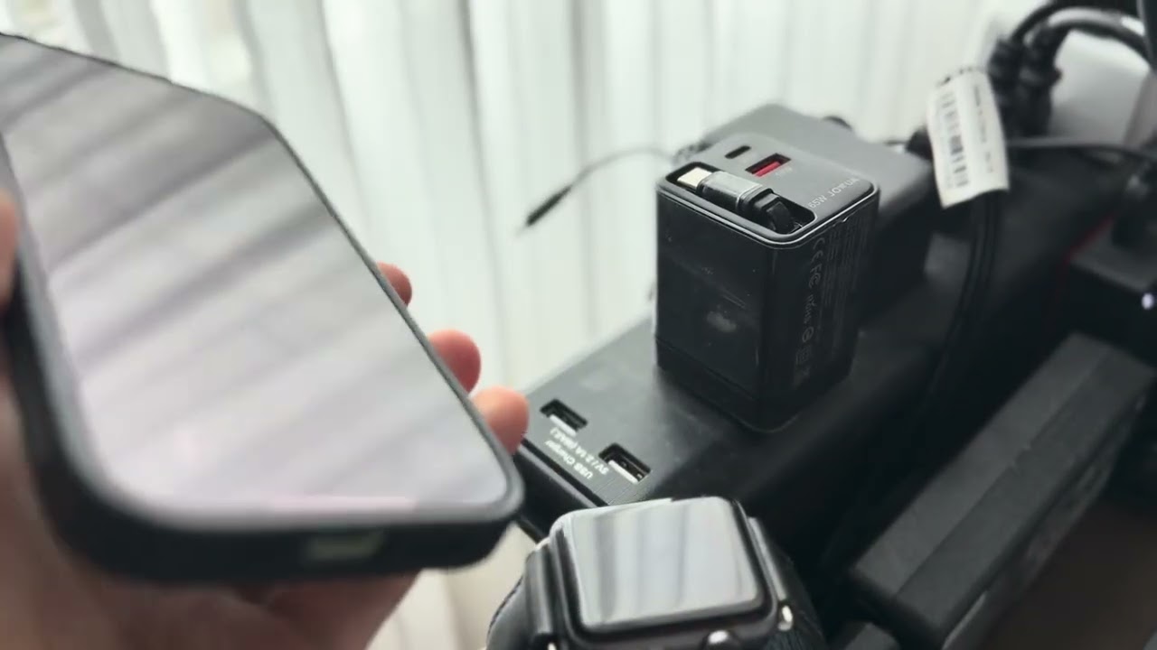 Phone Charging Block 65W GaN Charger with Retractable Cable by Jowua!