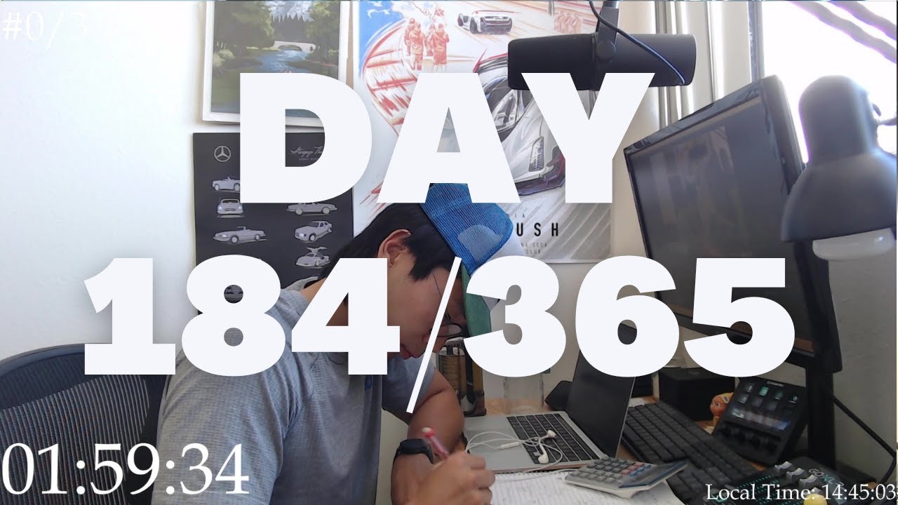 Study With Me Live | Day 184/365 🦍🌱