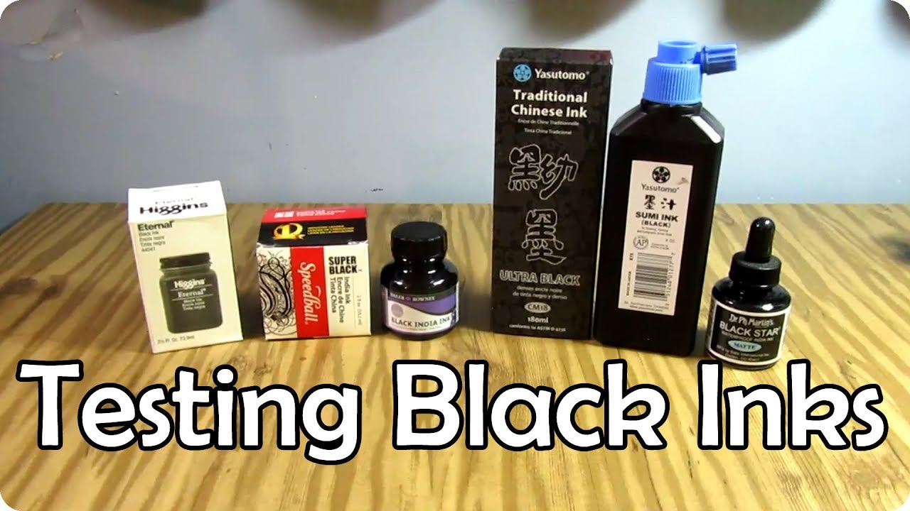 TESTING DIFFERENT BLACK INKS